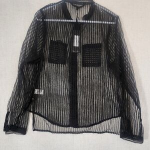 Elegant Black Sheer Blouse